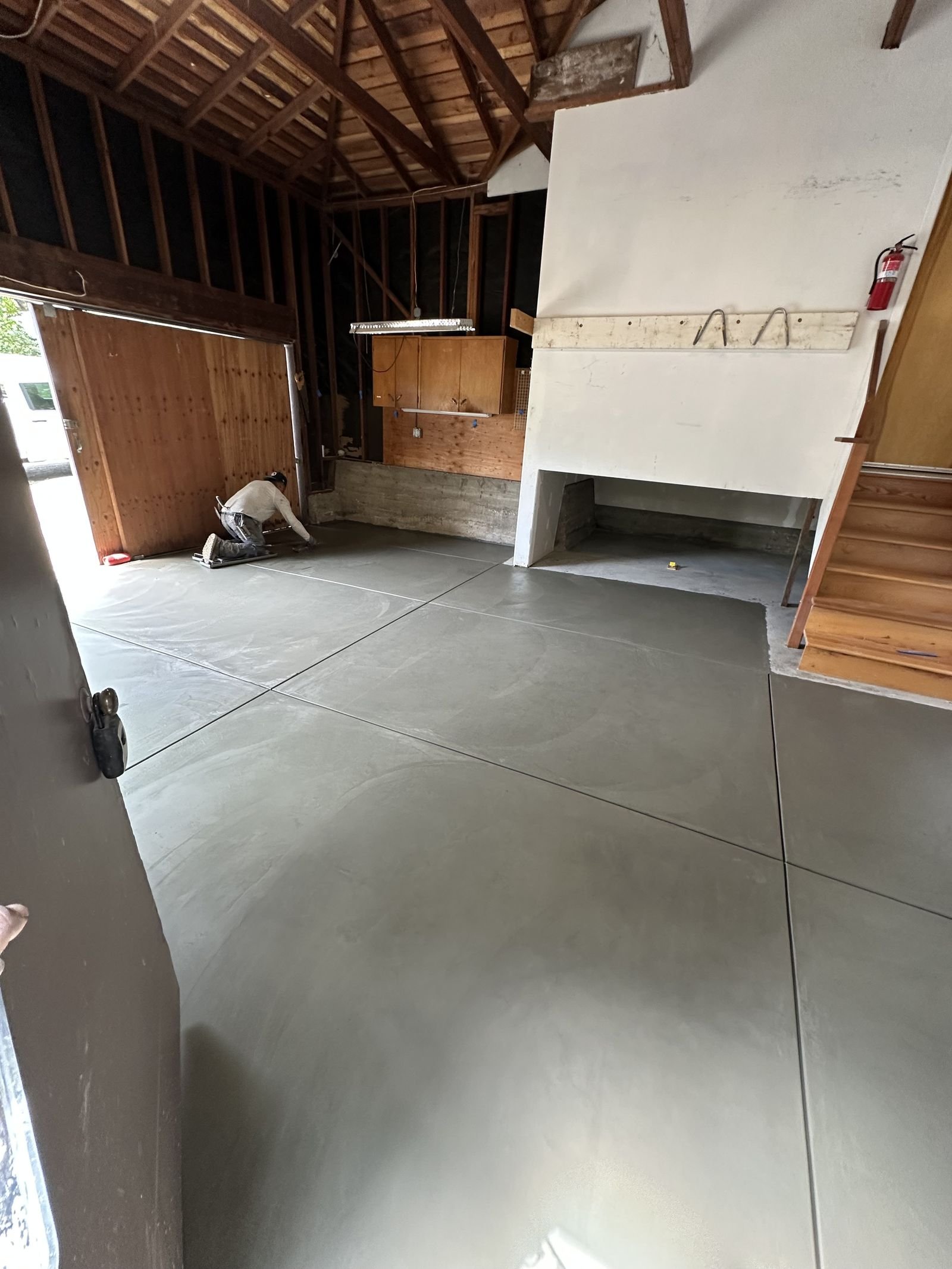 Warehouse concrete floor